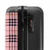 Roze geruite ruitstructuur symmetrisch NBS - Handbagage koffer - Kinderen Unisex middel -slot
