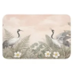 Kraanvogels - Natuur - Roze Badmat klein -3d