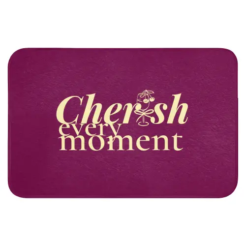 Cherish every moment - Cocktailglas - Bordeaux Badmat klein -3d
