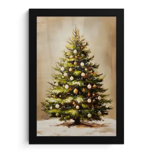Kerst - Sfeer - Groen fotolijst zwart zonder passe partout klein -3d