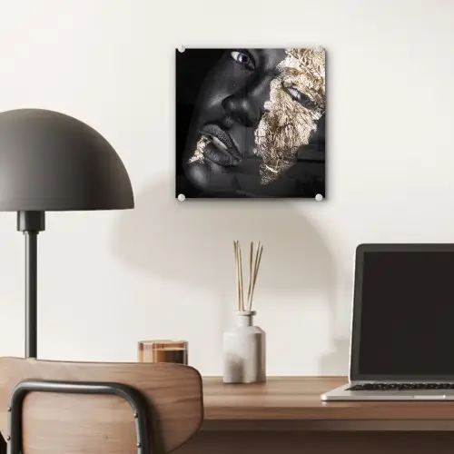 Vrouw - Goud - Zwart - Verf - Luxe plexiglas 5mm klein -sfeer6