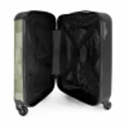 Vlakken - Rustiek - Groen NBS - Handbagage koffer - Volwassenen Unisex middel -binnenkant