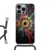 Explosie - Goud - Kleurrijk - Abstract Hoesje iPhone 16 Pro Max met koord klein -3d