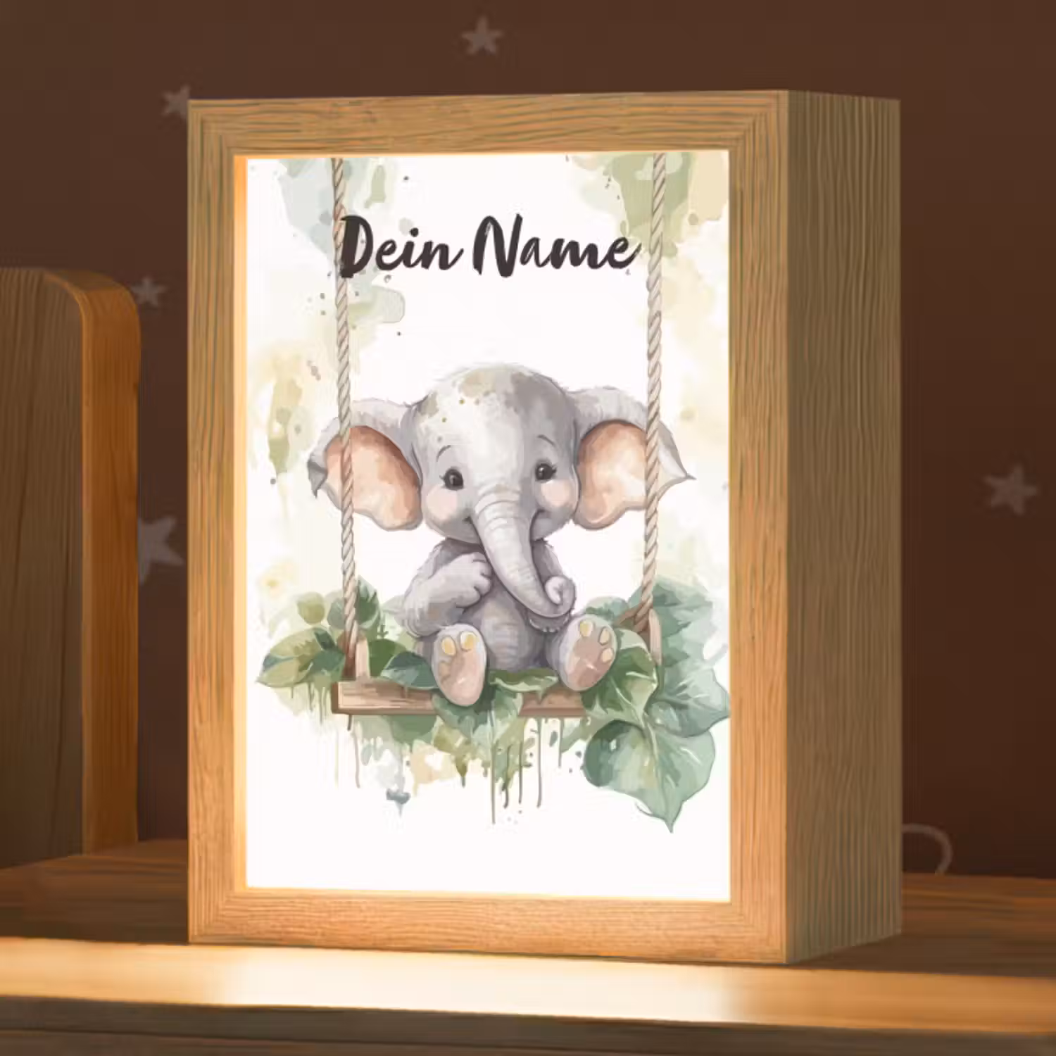 Nachtlicht Kinder mit Namen - Elefant - Tier - Kinder - Dschungel
