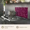 Bladeren - Patroon - Burgundy keuken achterwand spatscherm klein 900 -usp_ES