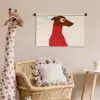 Silhouet - Hond - Trui - Rood Wandkleed katoen klein -wsfeer5_kind