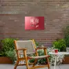 Sierlijk - Bloem - Roze - Glazen Tuinposter op houten frame 2 cm dik klein -sfeer3