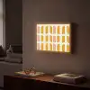 Geometrisch - Patroon - Geel - Roze Light Box met batterij (Wandlamp) middel 907 -sfeer1