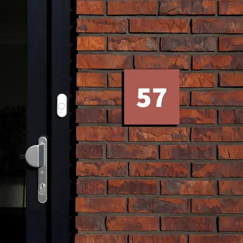 Terracotta - Traditioneel Naambord Vierkant klein -sfeer1-XS
