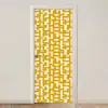 Geel - Beige - Patroon deurposter klein 289 -3d_beige