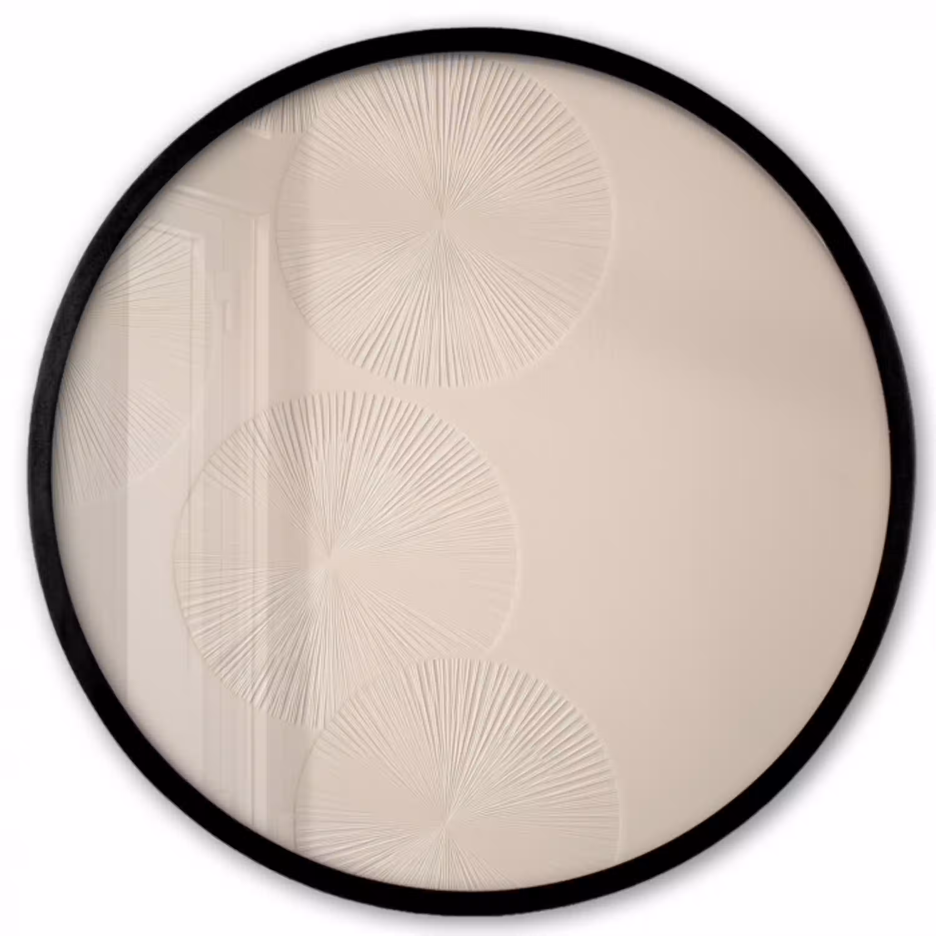 Japandi - Beige - Modern Fotolijst rond zonder passe partout klein -3d