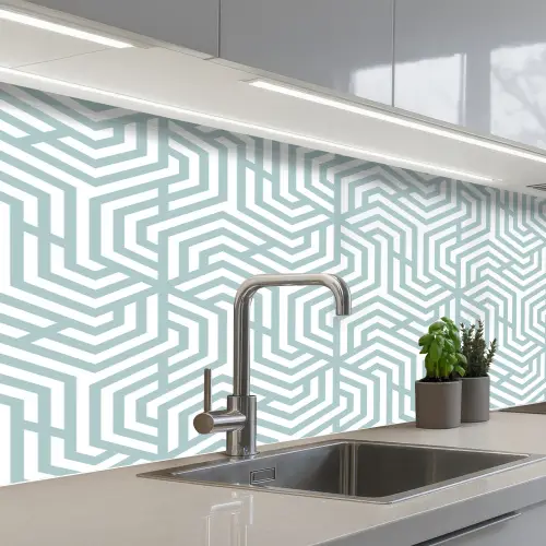 Patronen - Abstract - Driehoek - Geometrie keuken achterwand 2 middel 871 -3d_schuin