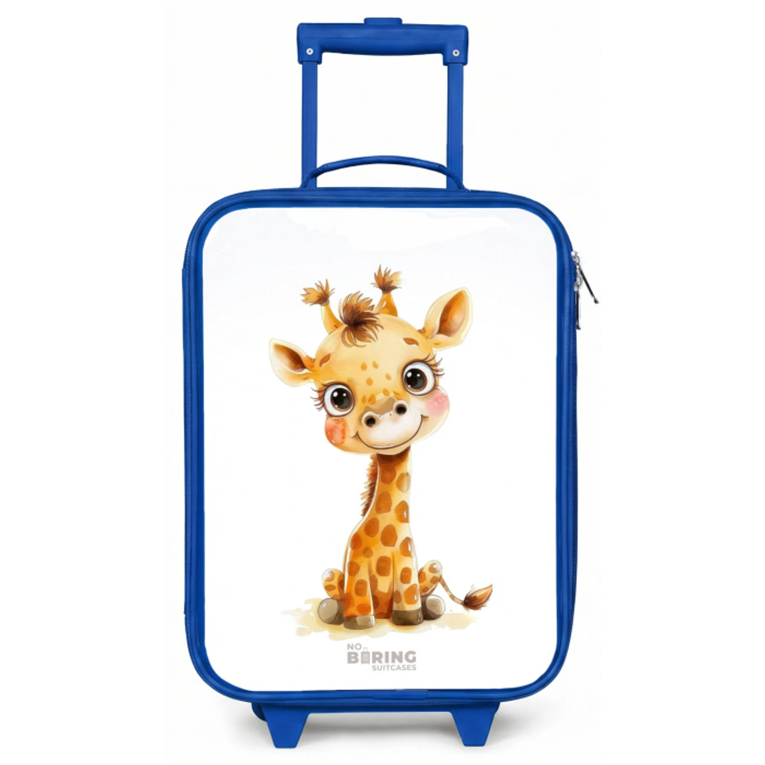 Baby giraffe Kinderkoffer - Blauw klein -zz3dotto