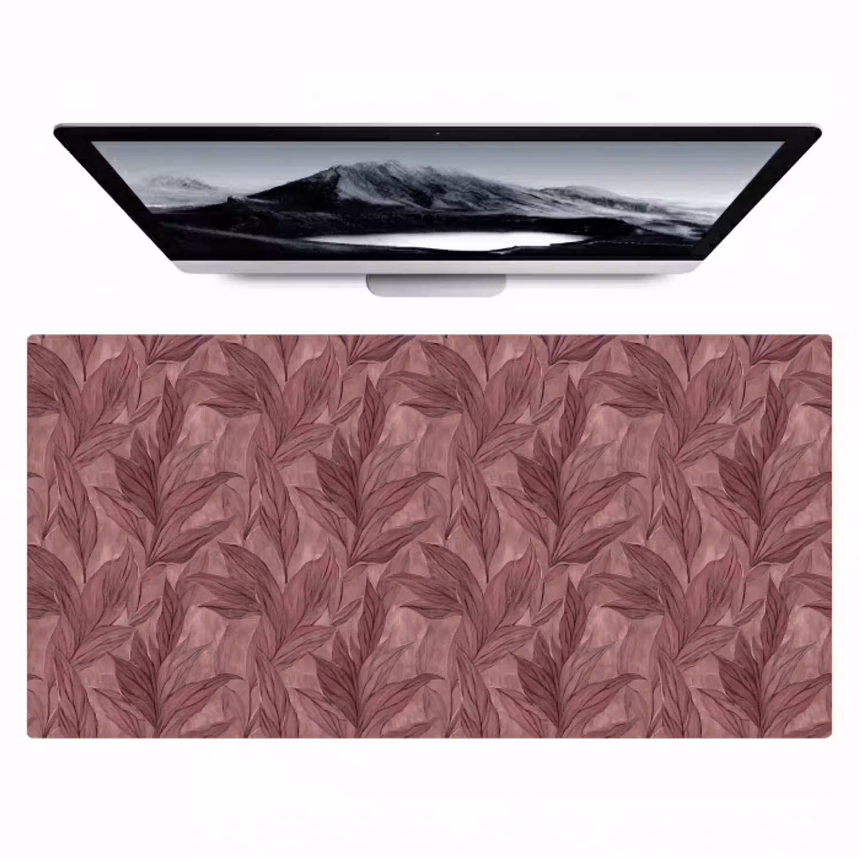 Bladeren - Patroon - Paars Muismat XXL klein 681 -zzz3d