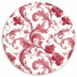 Barok - Patroon - Rood Wandcirkel kunststof plaat 5mm dik klein 188 -3d
