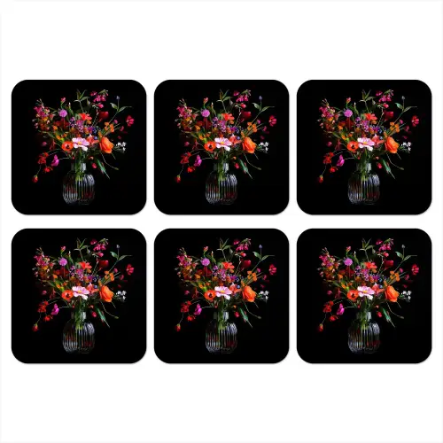 Boeket - Veldbloemen - Vaas onderzetter kurk middel -3d