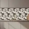 Botanisch - Bladeren - Zwart keuken achterwand 2 middel 871 zz_3dshopping