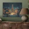 Kerstfeest - Dorp - Donker PET vilt klein -sfeer2