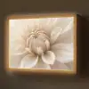 Bloem - Dahlia - Wit Light Box met batterij (Wandlamp) middel -z3d_website