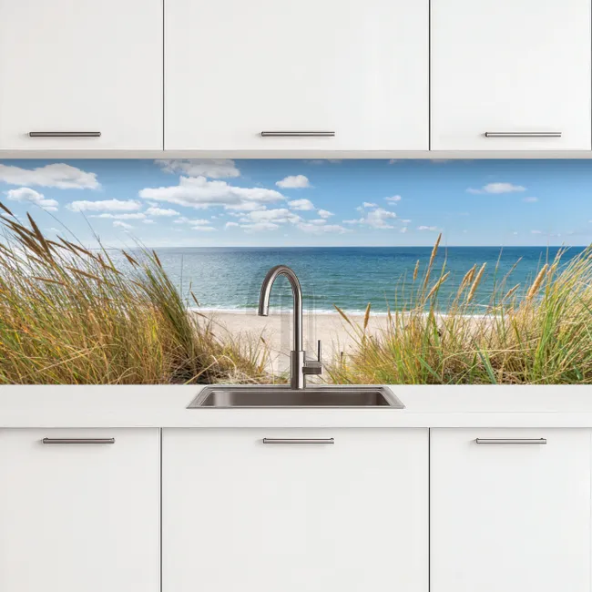 Küchenrückwand - Düne - Gras - Meer - Strand