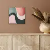 Abstract - Golven - Sierlijk - Roze aluminium wit klein -sfeer4