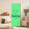 c'est la fucking vie - Groen - Penseelstijl deurposter klein -sfeer2