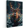 Hert - Kerst - Winter - Sneeuw - Kerstkrans canvas 2cm klein -z3d