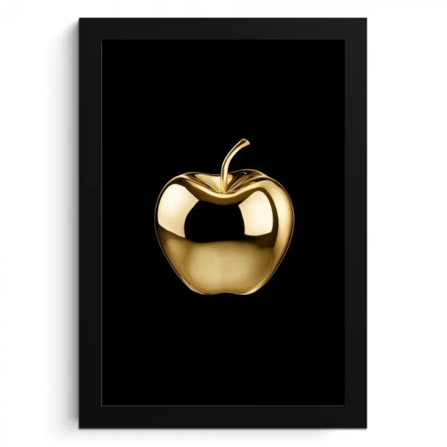 Appel - Goud - Chrome - Zwart KitchenYeah - Keuken - Fotolijst klein -3d