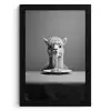 Alpaca - Pasta - Zwart - Wit - Grappig - Dieren KitchenYeah - Keuken - Fotolijst klein -3d