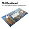 Skyline - Wolkenkrabbers - Water - Blauw Muismat XXL klein -sfeer4