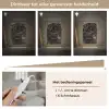 Rozen - Zwart - Bloemen - Goud Light Box met kabel (Tafellamp) klein -USP_dimbaarNL