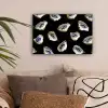 Oesters - Vissen - Blauw - Goud canvas 2cm klein -sfeer1