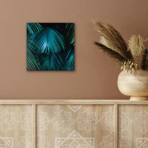 Inductie beschermer - Inductie afdekplaat - Tropical - Jungle - Bladeren - Groen aluminium wit klein -sfeer4