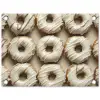 Donuts - Chocolade - Wit - Beige tuinposter los doek klein -3d