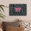 Panterprint - Zwart - Neonletters - Roze canvas 2cm klein -sfeer1