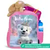 Ijsbeer - Kroon - Winter Kinderrugzak - Roze middel -inhoud_FR