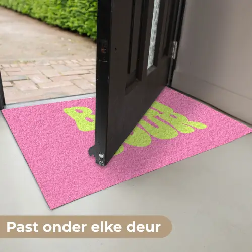 Bonjour - Roze - Fel groen Deurmat klein -USP_NL