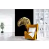 Croissant - Brood - Goud - Zwart fotobehang vinyl groot -stoel