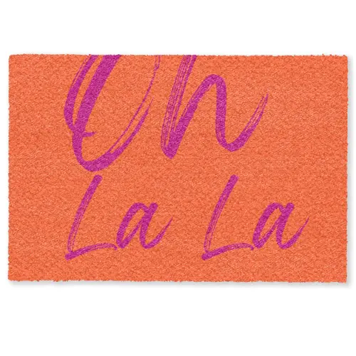 Oh la la - Oranje - Roze - Grafisch Deurmat klein -zkaufland3d