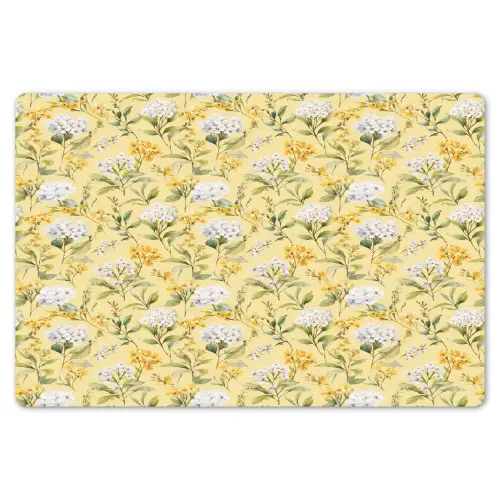 Frans - Citroen - Bloesem  - Wit - Geel Placemat vinyl groot 368 -zzsfeer1_Kitchenyeah-website