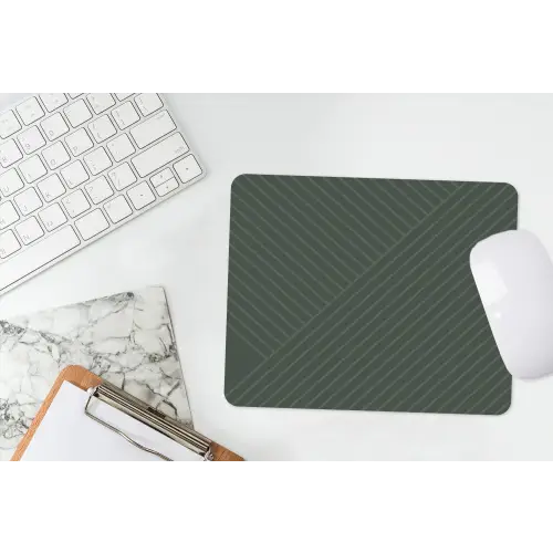 Lijnen - Abstract - Groen - Minimalistisch muismat rubber klein -witbureau