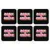 Quote - Regenboog - Roze - Zwart onderzetter kurk middel -3d