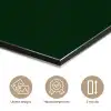 BLAH BLAH BLAH - Mond - Groen aluminium wit klein -closeup_NL