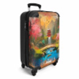 Japanse tuin in graffiti stijl NBS - Handbagage koffer - Unisex middel -productfoto_3d