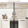 Lijnen - Waaier - Beige keuken achterwand 2 middel 871 -voor-na2_ES