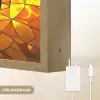 Mozaïek - Zon - Geel - Cirkel Light Box met batterij (Wandlamp) middel -USP_websiteoplaadbaarNL