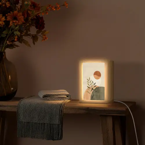 Takken - Vormen - Abstract Light Box met kabel (Tafellamp) klein -sfeer4
