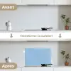 Blauw - Wit - Lijnen - Patroon keuken achterwand spatscherm klein 900 -voor_na_FR