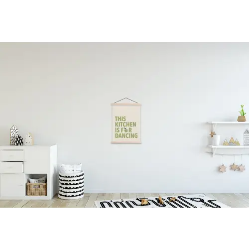 Quote - Appel - Illustratie textielposter latten blank klein -kinderkamer