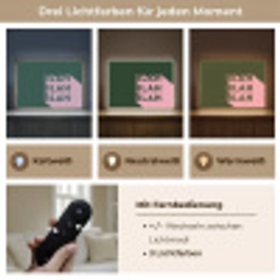 Donkergroen - Tekst - Schaduw - Grafisch Light Box met batterij (Wandlamp) middel -USP_lichtkleurDE